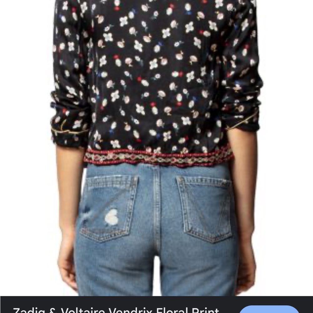 Zadig & Voltaire Vendrix Flower Print Jacket Size US Small (36) - Picture 3 of 9